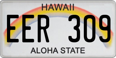 HI license plate EER309