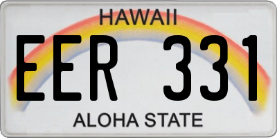HI license plate EER331
