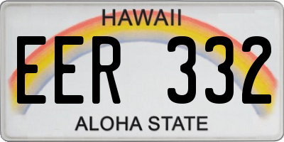HI license plate EER332