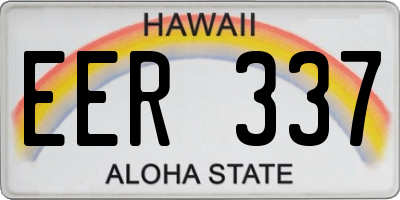 HI license plate EER337
