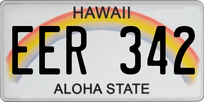 HI license plate EER342