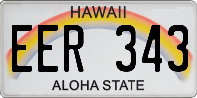 HI license plate EER343