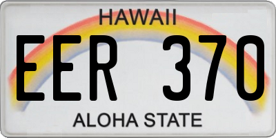 HI license plate EER370