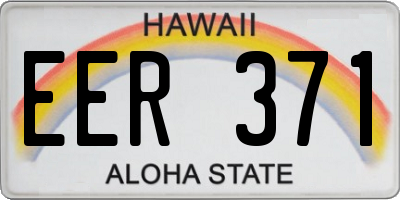 HI license plate EER371