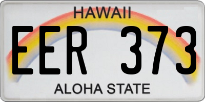 HI license plate EER373