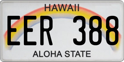 HI license plate EER388