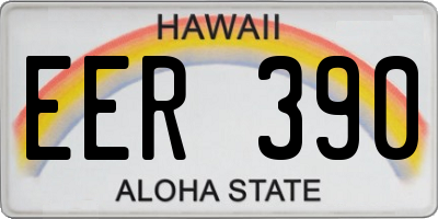 HI license plate EER390
