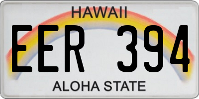 HI license plate EER394