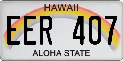HI license plate EER407