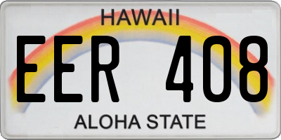 HI license plate EER408