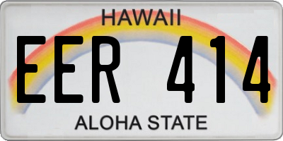 HI license plate EER414