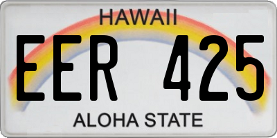 HI license plate EER425