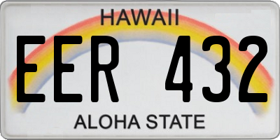 HI license plate EER432
