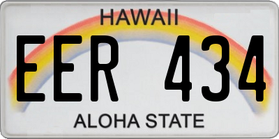 HI license plate EER434