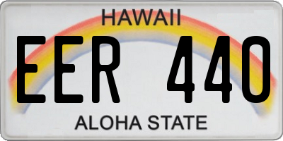 HI license plate EER440