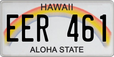 HI license plate EER461