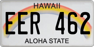 HI license plate EER462
