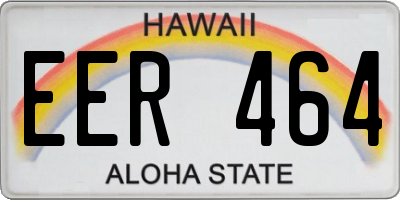HI license plate EER464
