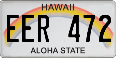 HI license plate EER472