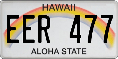 HI license plate EER477