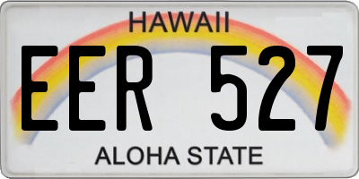 HI license plate EER527
