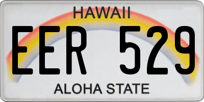 HI license plate EER529