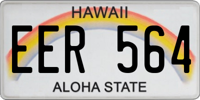 HI license plate EER564
