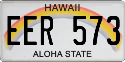 HI license plate EER573
