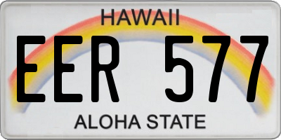 HI license plate EER577