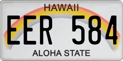HI license plate EER584