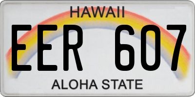 HI license plate EER607