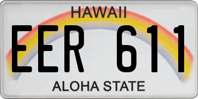 HI license plate EER611
