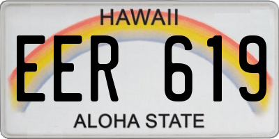 HI license plate EER619