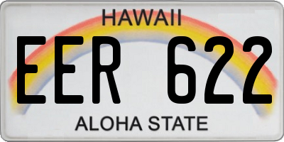 HI license plate EER622