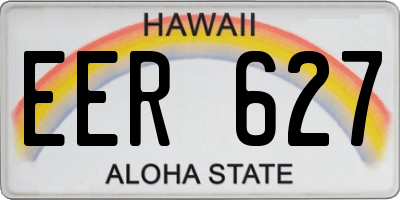 HI license plate EER627