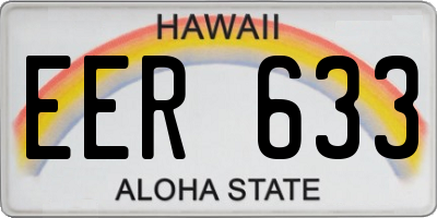 HI license plate EER633