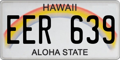 HI license plate EER639