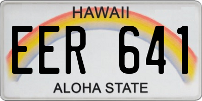 HI license plate EER641