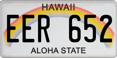 HI license plate EER652