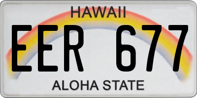 HI license plate EER677