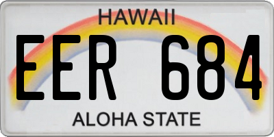 HI license plate EER684