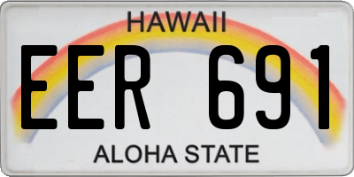 HI license plate EER691