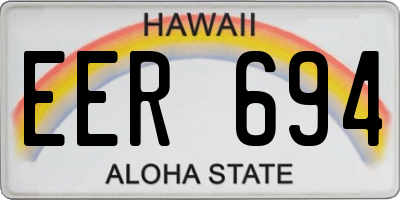 HI license plate EER694