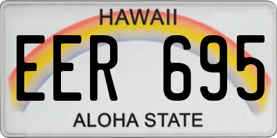 HI license plate EER695