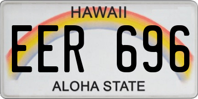 HI license plate EER696