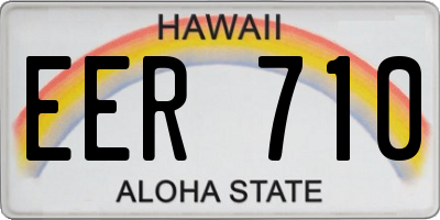 HI license plate EER710