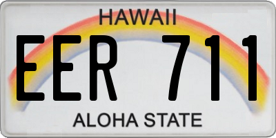 HI license plate EER711
