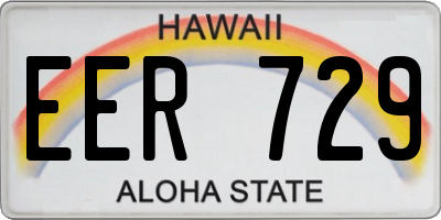 HI license plate EER729