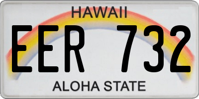 HI license plate EER732