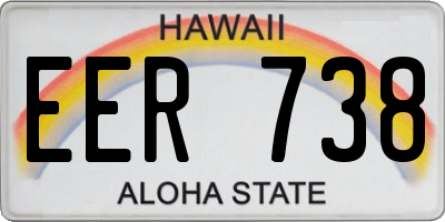 HI license plate EER738